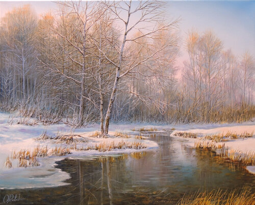 Beauty of the Cold di Oleg Riabchuk, Pittura in vendita su Singulart