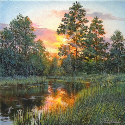 Alone Among Trees di Oleg Riabchuk, Pittura in vendita su Singulart