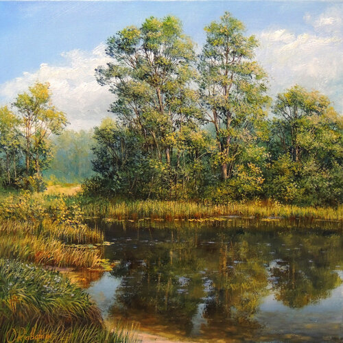 Summer’s Mirror von Oleg Riabchuk, Malerei kaufen auf Singulart