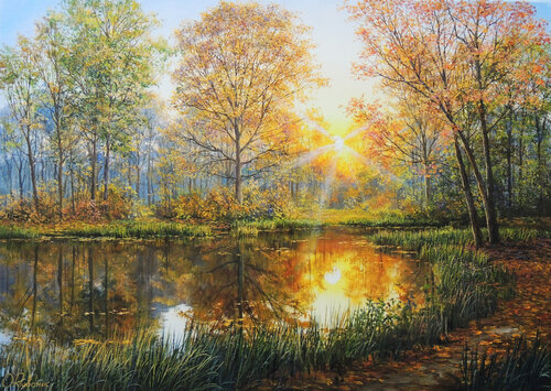 Where Light Rests di Oleg Riabchuk, Pittura in vendita su Singulart