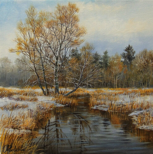 Hopes for the Spring to Come by Oleg Riabchuk, Painting for Sale on Singulart