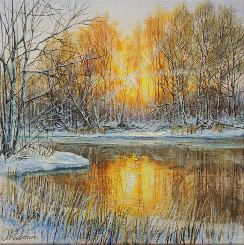 Golden Silence von Oleg Riabchuk, Malerei kaufen auf Singulart