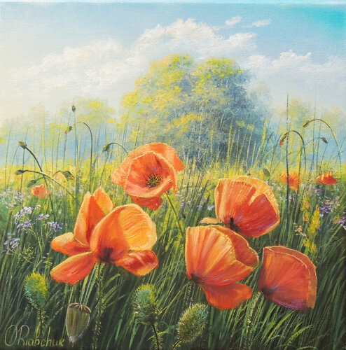 Touched by the Wind van Oleg Riabchuk, Schilderij te koop op Singulart