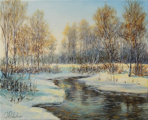 Against the Cold von Oleg Riabchuk, Malerei kaufen auf Singulart