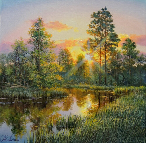 Sunset’s Secret by Oleg Riabchuk, Painting for Sale on Singulart