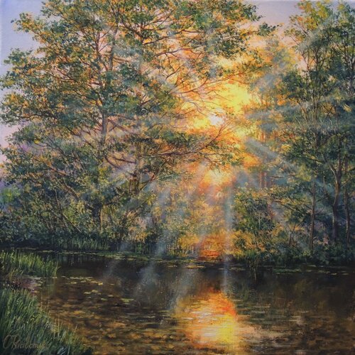 Dance of Sunrays by Oleg Riabchuk, Painting for Sale on Singulart
