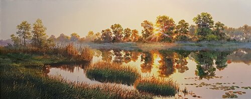 Silent Lake van Oleg Riabchuk, Schilderij te koop op Singulart