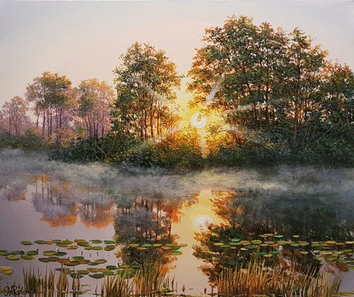 The Mellowed Sun van Oleg Riabchuk, Schilderij te koop op Singulart