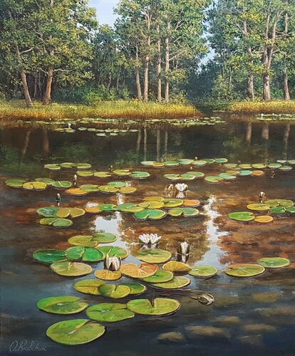 In the Heart of the Forest van Oleg Riabchuk, Schilderij te koop op Singulart