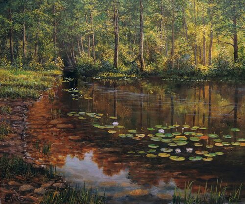 Gentle Flow van Oleg Riabchuk, Schilderij te koop op Singulart