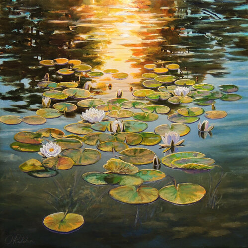 Touching the Light van Oleg Riabchuk, Schilderij te koop op Singulart