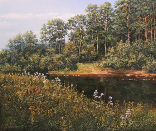 Summer moved on van Oleg Riabchuk, Schilderij te koop op Singulart