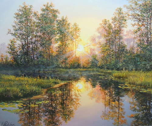 Let Evening Come van Oleg Riabchuk, Schilderij te koop op Singulart