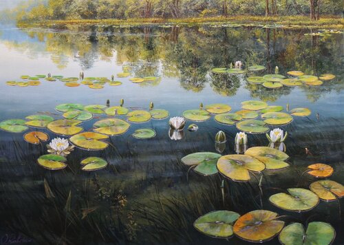 The Quiet Waters van Oleg Riabchuk, Schilderij te koop op Singulart