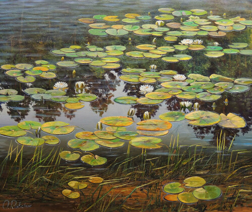 Where Time Stands Still par Oleg Riabchuk, Peinture en vente sur Singulart