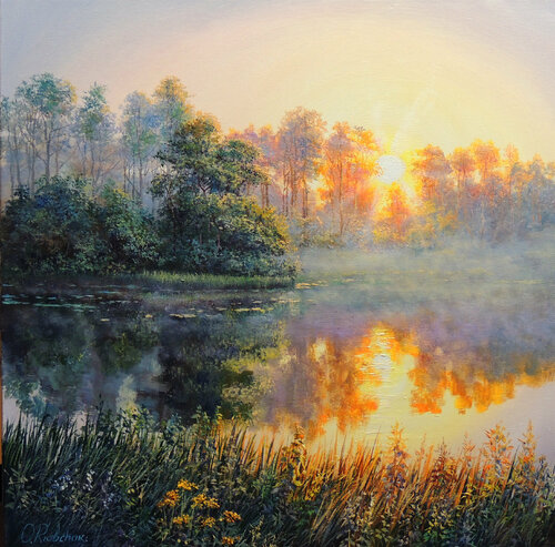 Foggy Morning van Oleg Riabchuk, Schilderij te koop op Singulart