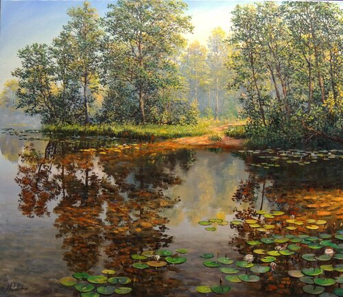 Listen to the Silence van Oleg Riabchuk, Schilderij te koop op Singulart
