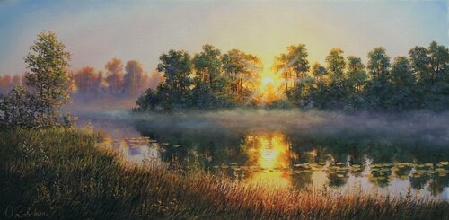 Mystery Of The Evening van Oleg Riabchuk, Schilderij te koop op Singulart