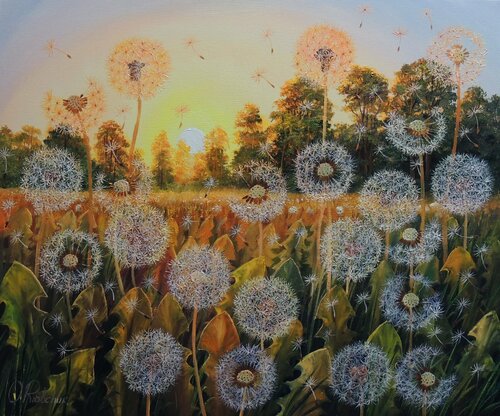 Sun is Going Down van Oleg Riabchuk, Schilderij te koop op Singulart