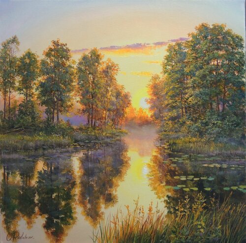 Sleepy Sun van Oleg Riabchuk, Schilderij te koop op Singulart