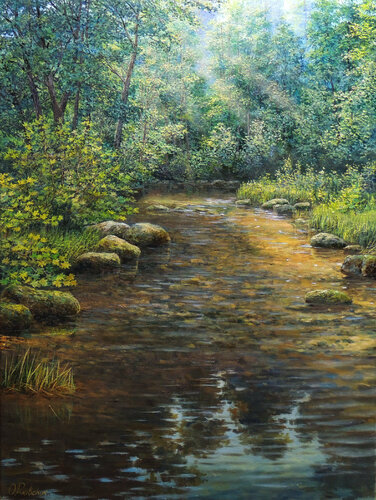 Where the River Begins van Oleg Riabchuk, Schilderij te koop op Singulart