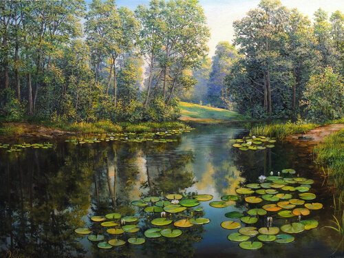 Summer Afternoon van Oleg Riabchuk, Schilderij te koop op Singulart