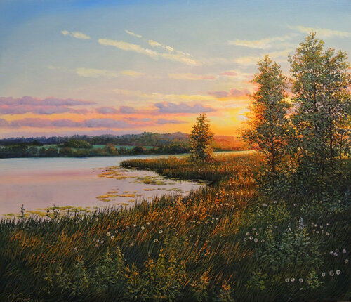 The Day Fades into Night van Oleg Riabchuk, Schilderij te koop op Singulart
