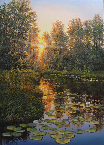 Evening Touch van Oleg Riabchuk, Schilderij te koop op Singulart