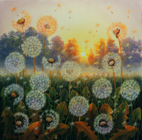 Children of the Sun II van Oleg Riabchuk, Schilderij te koop op Singulart