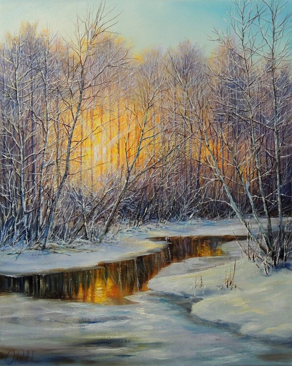 Frozen Evening Oleg Riabchuk