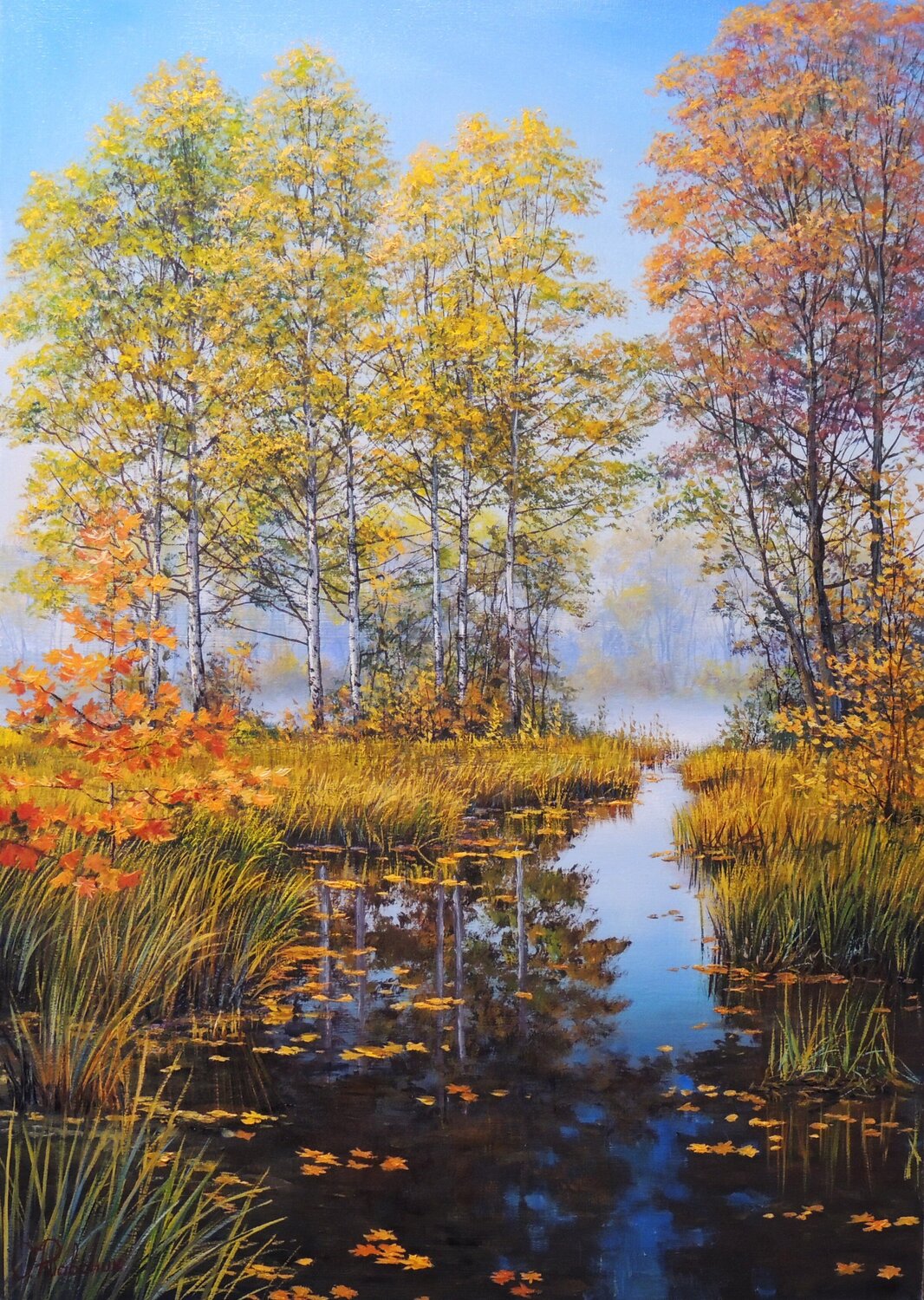 Heart of Autumn Oleg Riabchuk Originalgemälde zu verkaufen