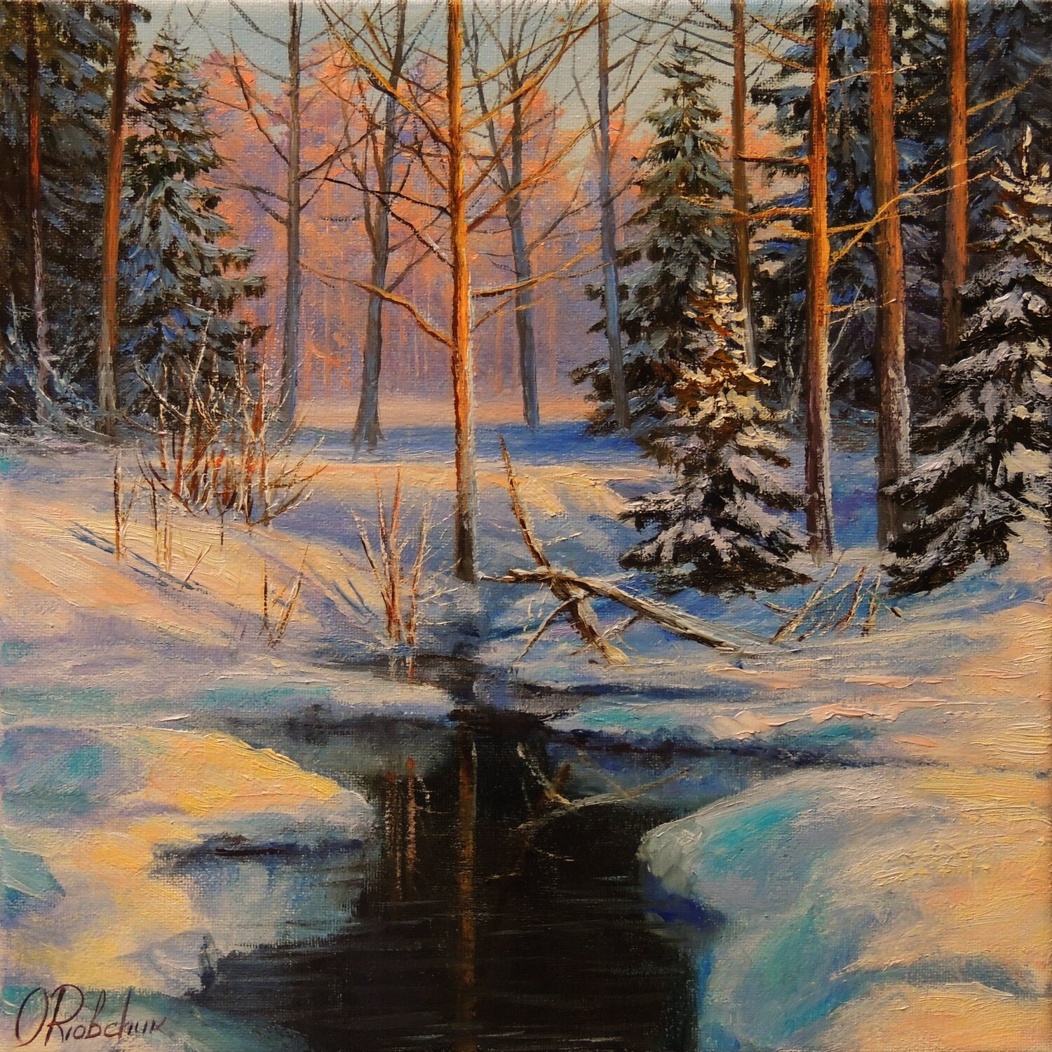 Sunny Winter Evening Oleg Riabchuk