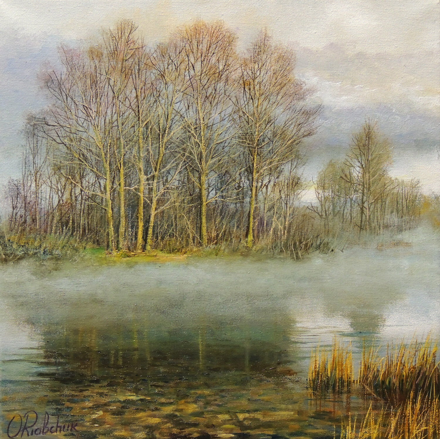 Secrets of the Fog Oleg Riabchuk Originalgemälde zu verkaufen