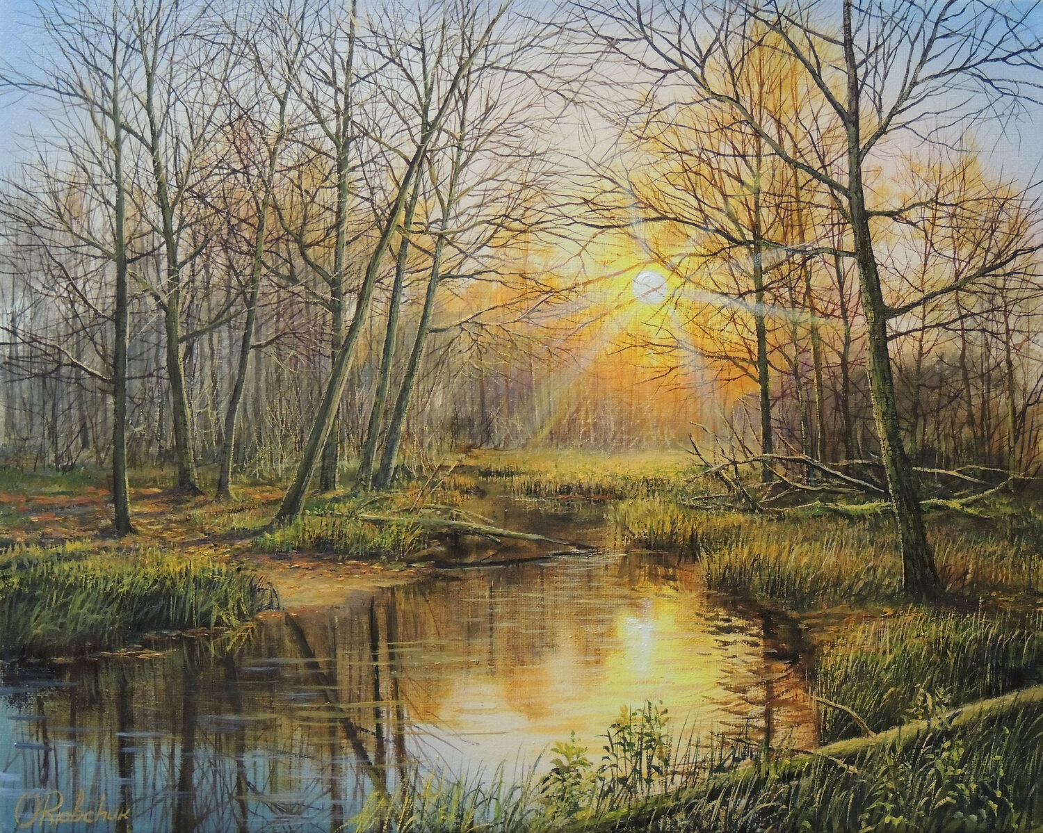 A Gentle Turn of Season Oleg Riabchuk Originalgemälde zu verkaufen