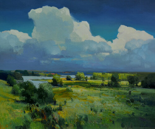 Cool evening di Vytautas Laisonas, Pittura in vendita su Singulart