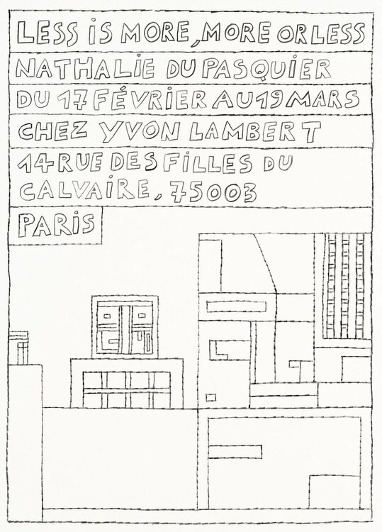 Less is more, more or less Nathalie Du Pasquier
