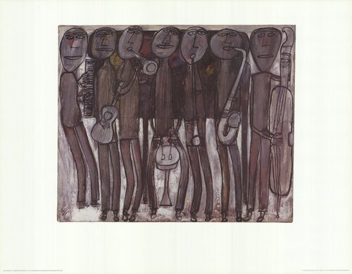 New Orleans Jazz Band (No Text) di Jean Dubuffet, Stampa in vendita su Singulart