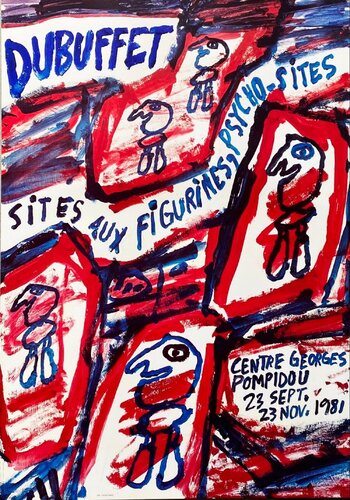 Sites aux figurines, psycho-sites by Jean Dubuffet, 인쇄 for Sale on Singulart