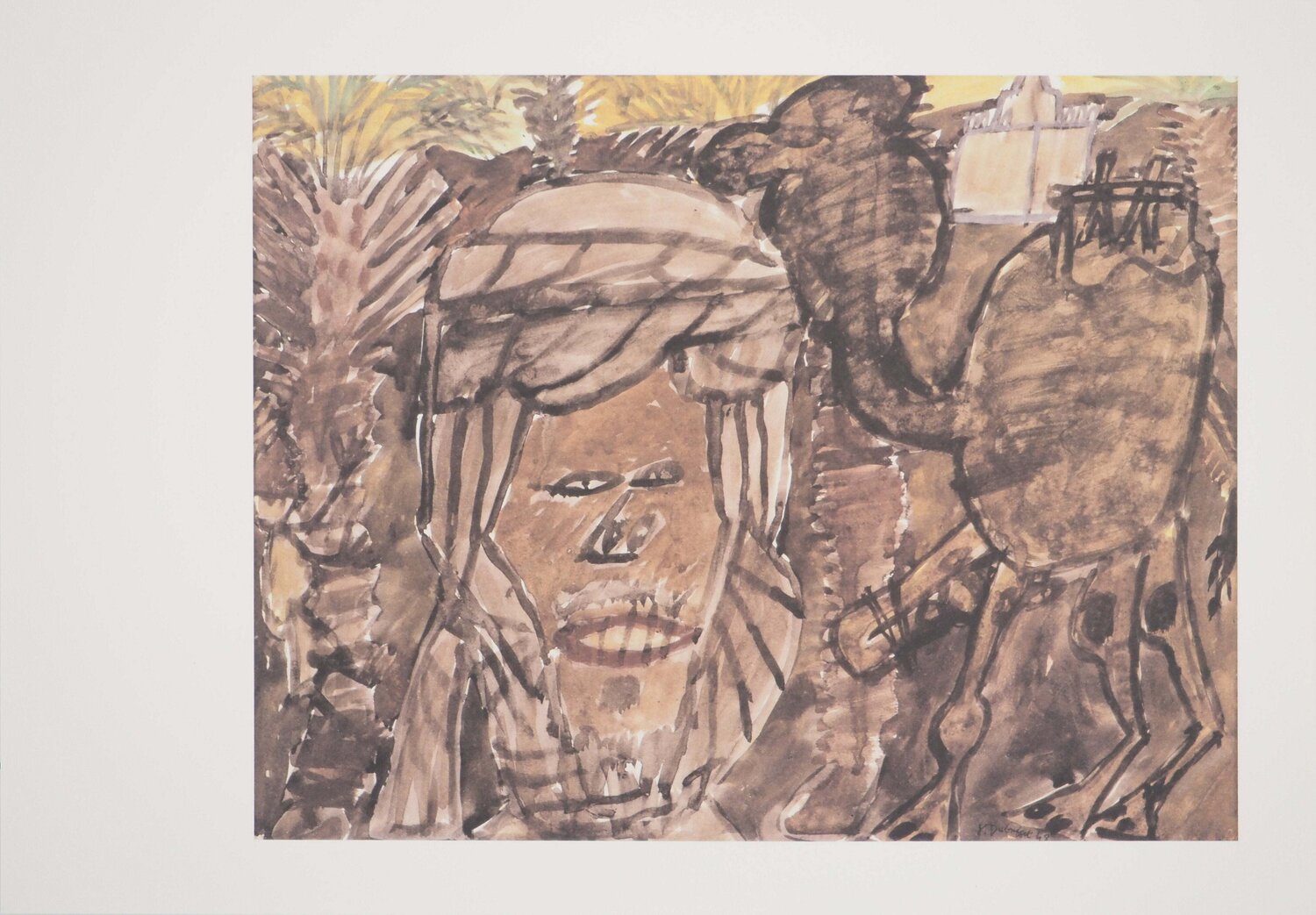 Bédoin et son dromadaire Jean Dubuffet Print for sale