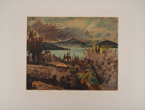 Golf de Saint Tropez, Lithographie signée von André Dunoyer de Segonzac, Druck kaufen auf Singulart