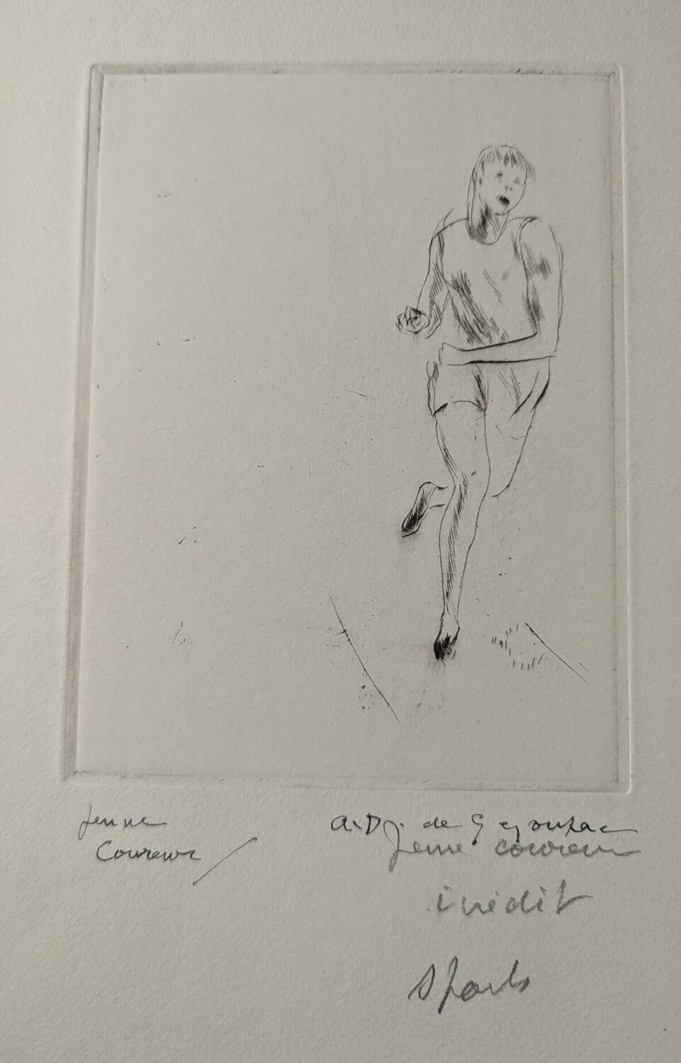 Jeune Coureur de 400 metres André Dunoyer de Segonzac Édition à vendre