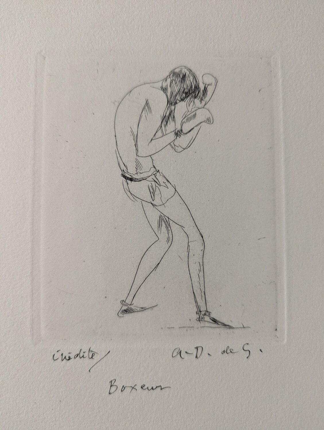En Garde / Boxeur André Dunoyer de Segonzac Print for sale