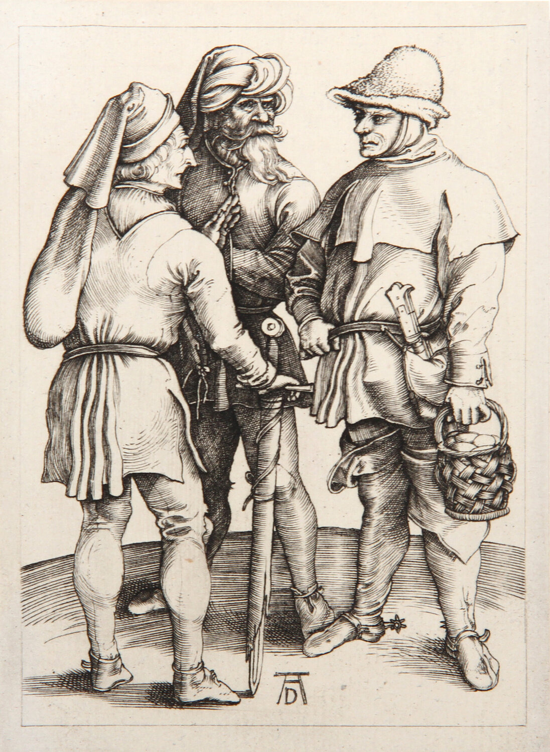 Les Trois Paysans Albrecht Dürer Stampa in vendita
