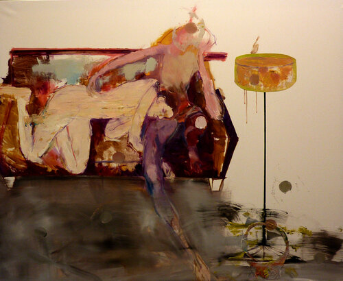 Beziehungen auf dem Sofa by Mila Veljac'a, Painting for Sale on Singulart