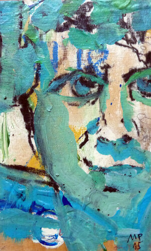 junger Mann in türkis von Mila Veljac'a, Malerei kaufen auf Singulart