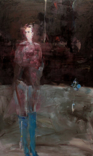 Frau mit blauen Stiefeln von Mila Veljac'a, Malerei kaufen auf Singulart