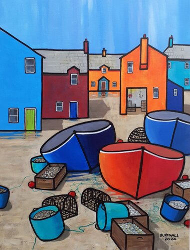 Fish Boxes von Paul Bursnall, Malerei kaufen auf Singulart