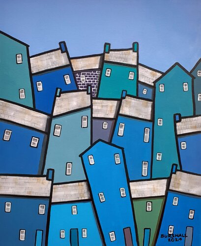 Purple Bricks di Paul Bursnall, Pittura in vendita su Singulart