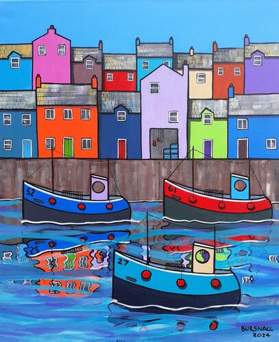 Blue Crates Co. di Paul Bursnall, Pittura in vendita su Singulart