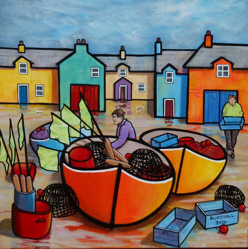 Quay Loading di Paul Bursnall, Pittura in vendita su Singulart